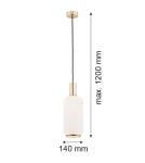 Single pendant lamps - Argon SAGUNTO 1 fl. pendant lamp 1x15W (max) opal mat brass 4356 - product 3