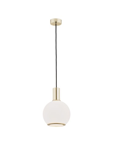 Argon SAGUNTO 1 fl. pendant lamp 1x15W (max) opal mat brass 4357