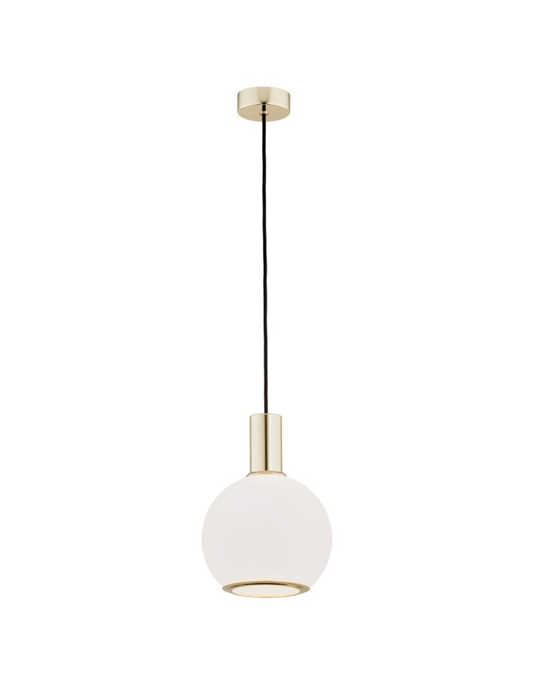 Single pendant lamps - Argon SAGUNTO 1 fl. pendant lamp 1x15W (max) opal mat brass 4357 - product kolory-swiatla.pl 1