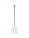 Argon SAGUNTO 1 fl. pendant lamp 1x15W (max) opal mat brass 4357