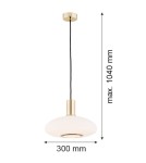 Single pendant lamps - Argon SAGUNTO 1 fl. pendant lamp 1x15W (max) opal mat brass 4358 - product 5