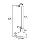 Single pendant lamps - Argon SAGUNTO 1 fl. pendant lamp 1x15W (max) opal mat brass 4358 - product 6