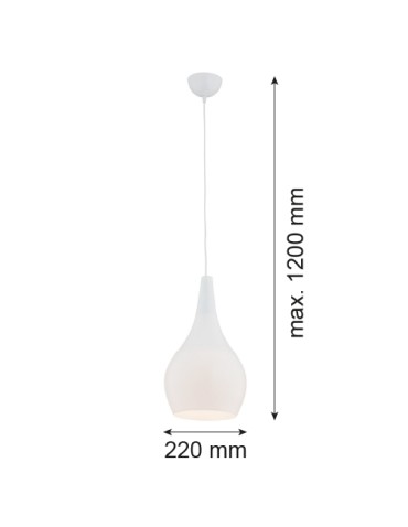 Argon SANTANA pendant lamp 1 pł 1x15W (max) opal white gloss 3996 - product 2