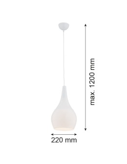 Argon SANTANA lampa wisząca 1 pł 1x15W (max) opal biały połysk 3996 - produkt 2