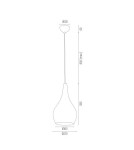 Single pendant lamps - Argon SANTANA pendant lamp 1 pł 1x15W (max) opal white gloss 3996 - product 3