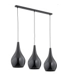 Argon SANTANA lampa wisząca 3 pł 3x15W (max) czarny czarny połysk 1409