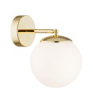 Bathroom wall lamps - Argon SATELITE PLUS wall lamp 1 pł. 1x15W (max) opal matt IP44 brass 4744 - product 1