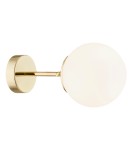 Bathroom wall lamps - Argon SATELITE PLUS wall lamp 1 pł. 1x15W (max) opal matt IP44 brass 4744 - product 6