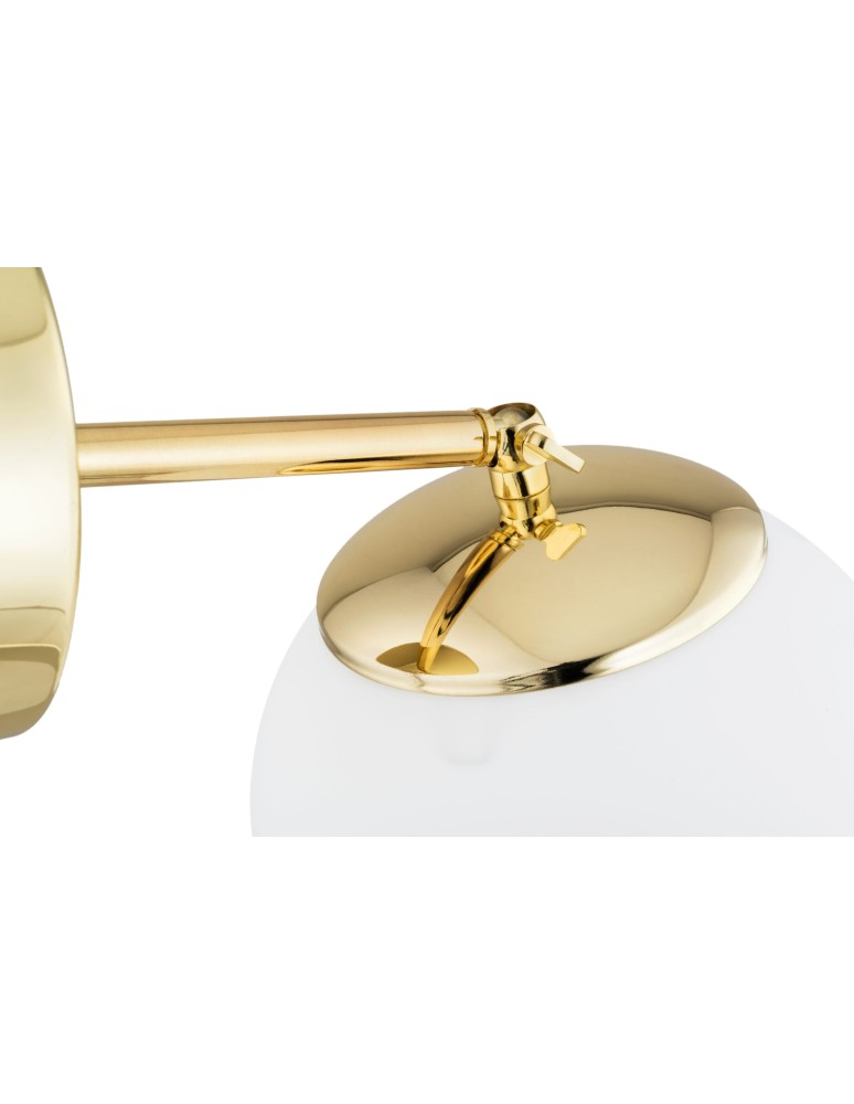 Bathroom wall lamps - Argon SATELITE PLUS wall lamp 1 pł. 1x15W (max) opal matt IP44 brass 4744 - product kolory-swiatla.pl 7