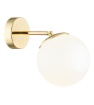 Bathroom wall lamps - Argon SATELITE PLUS wall lamp 1 pł. 1x15W (max) opal matt IP44 brass 4744 - product 8