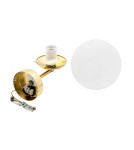 Bathroom wall lamps - Argon SATELITE PLUS wall lamp 1 pł. 1x15W (max) opal matt IP44 brass 4744 - product 10