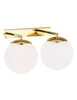 Argon SATELITE PLUS kinkiet 2 pł. 2x15W (max) opal mat IP44 mosiądz 1052