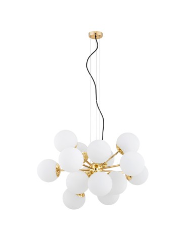 Argon SATELITE PLUS chandelier 15 fl. 15x15W (max) opal matt brass 5048 - product 2