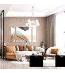 Pendant lamps spheres - Argon SATELITE PLUS chandelier 15 fl. 15x15W (max) opal matt brass 5048 - product 3