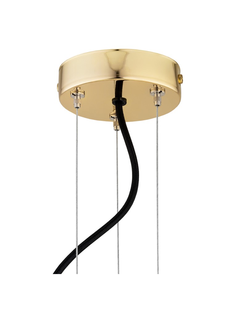 Pendant lamps spheres - Argon SATELITE PLUS chandelier 15 fl. 15x15W (max) opal matt brass 5048 - product kolory-swiatla.pl 7