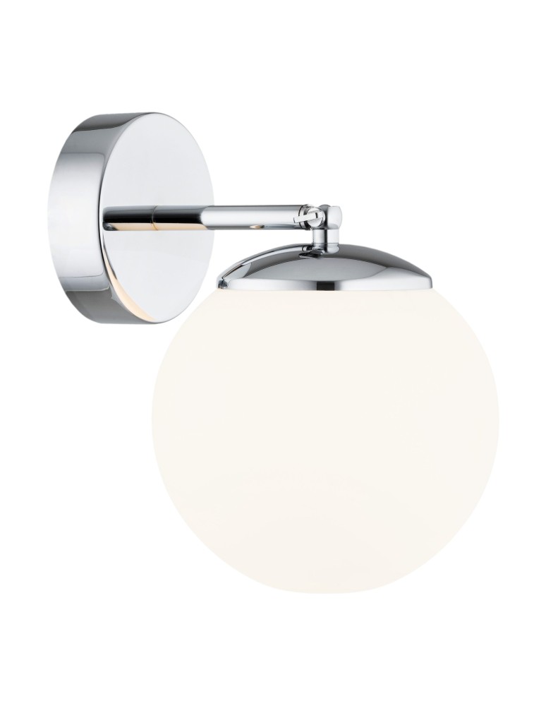 Bathroom wall lamps - Argon SATELITE wall lamp 1 pł. 1x15W (max) opal mat IP44 chrome 3988 - product kolory-swiatla.pl 1