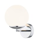 Bathroom wall lamps - Argon SATELITE wall lamp 1 pł. 1x15W (max) opal mat IP44 chrome 3988 - product 2