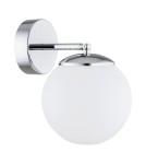 Bathroom wall lamps - Argon SATELITE wall lamp 1 pł. 1x15W (max) opal mat IP44 chrome 3988 - product 6