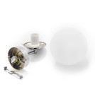 Bathroom wall lamps - Argon SATELITE wall lamp 1 pł. 1x15W (max) opal mat IP44 chrome 3988 - product 10