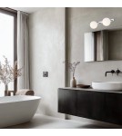 Bathroom wall lamps - Argon SATELITE wall lamp 2 pł. 2x15W (max) opal mat IP44 chrome 840 - product 2