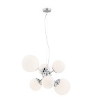 Pendant lamps spheres - Argon SATELITE chandelier 6 fl. 6x15W (max) opal chrome 2531 - product 1