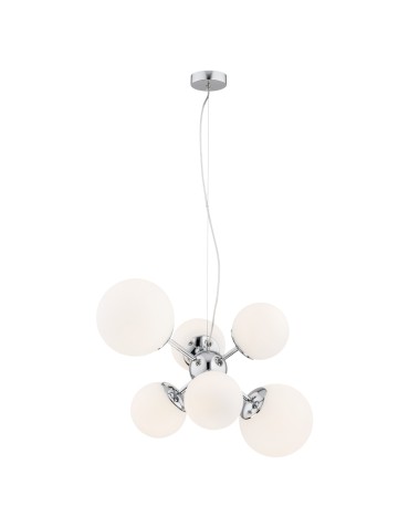 Argon SATELITE chandelier 6 fl. 6x15W (max) opal chrome 2531