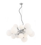 Pendant lamps spheres - Argon SATELITE chandelier 15 pł. 15x15W (max) opal matt chrome 5021 - product 1