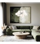 Pendant lamps spheres - Argon SATELITE chandelier 15 pł. 15x15W (max) opal matt chrome 5021 - product 2