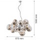 Argon SATELITE żyrandol 15 pł. 15x15W (max) lister grafit chrom 5022