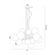 Argon SATELITE żyrandol 15 pł. 15x15W (max) lister grafit chrom 5022