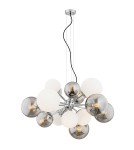 Pendant lamps spheres - Argon SATELITE chandelier 15 fl. 15x15W (max) mix opal matt + lister graphite chrome 5020 - product 1