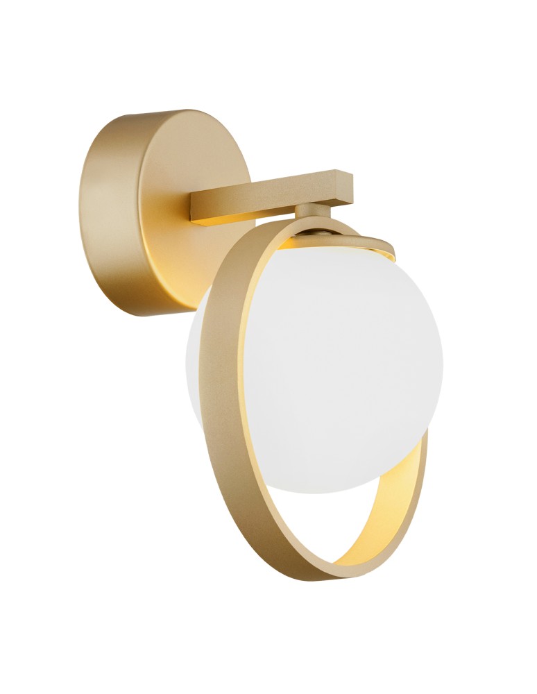 Wall lamps spheres - Argon SATURNIA wall lamp 1 pł. 1x6W (max) opal matt gold 8259 - product kolory-swiatla.pl 1