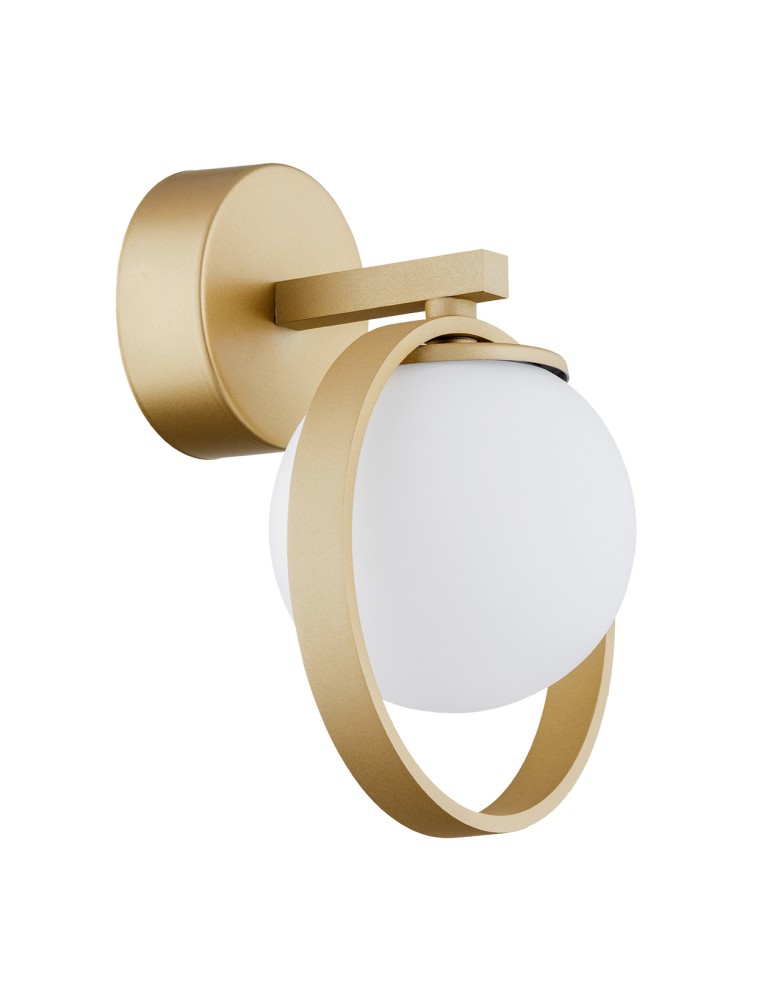 Wall lamps spheres - Argon SATURNIA wall lamp 1 pł. 1x6W (max) opal matt gold 8259 - product kolory-swiatla.pl 2