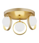 Ceiling lamps spheres - Argon SATURNIA plafond 3 fl. 3x6W (max) opal matt gold 6248 - product 1