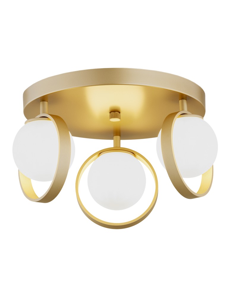 Ceiling lamps spheres - Argon SATURNIA plafond 3 fl. 3x6W (max) opal matt gold 6248 - product kolory-swiatla.pl 1