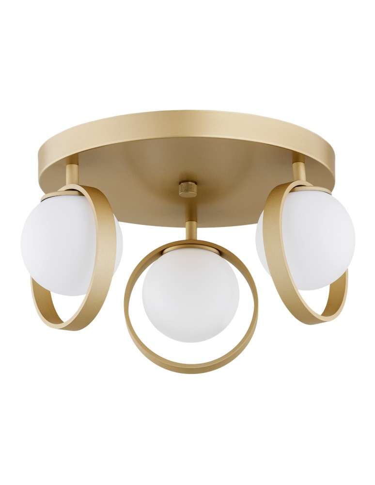Ceiling lamps spheres - Argon SATURNIA plafond 3 fl. 3x6W (max) opal matt gold 6248 - product kolory-swiatla.pl 2