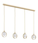 Pendant lamps on a strip - Argon SATURNIA 4 fl. pendant 4x6W (max) opal matt gold 1809 - product 2