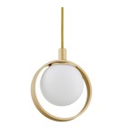 Pendant lamps on a strip - Argon SATURNIA 4 fl. pendant 4x6W (max) opal matt gold 1809 - product 3