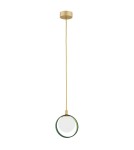 Single pendant lamps - Argon SATURNIA 1 pł. pendant 1x6W (max) opal mat green 8256 - product 1