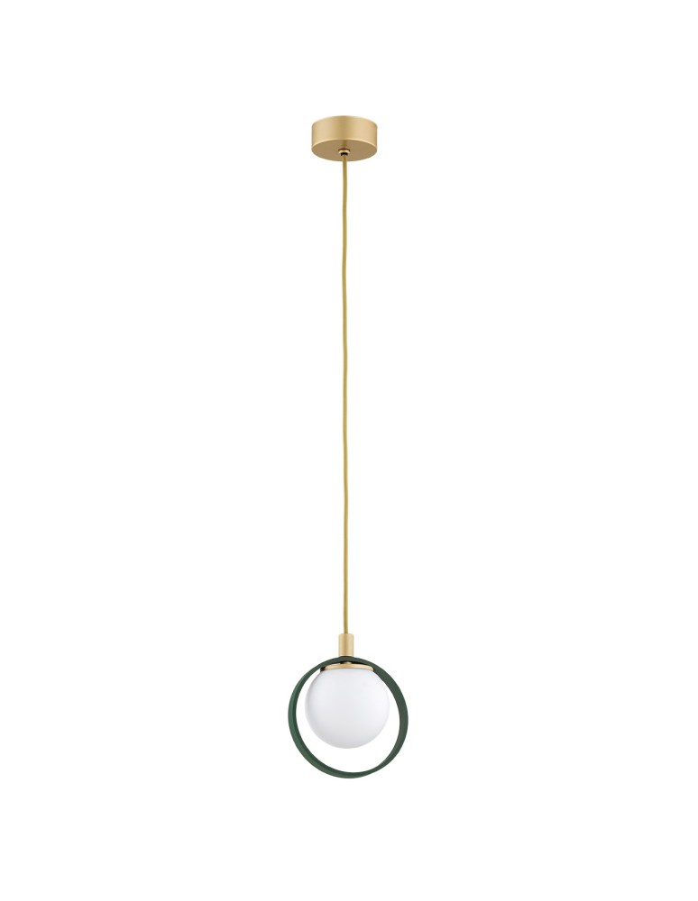 Single pendant lamps - Argon SATURNIA 1 pł. pendant 1x6W (max) opal mat green 8256 - product kolory-swiatla.pl 2
