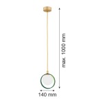 Single pendant lamps - Argon SATURNIA 1 pł. pendant 1x6W (max) opal mat green 8256 - product 4