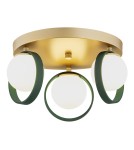 Ceiling lamps spheres - Argon SATURNIA plafond 3 fl. 3x6W (max) opal mat green 6247 - product 1