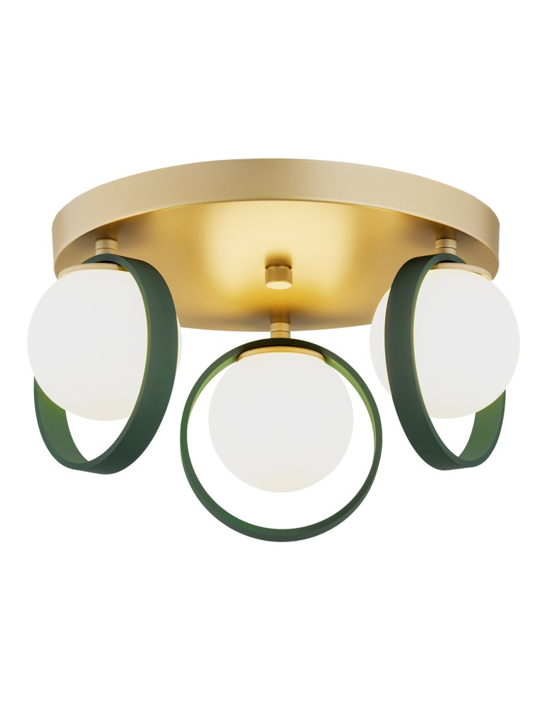 Ceiling lamps spheres - Argon SATURNIA plafond 3 fl. 3x6W (max) opal mat green 6247 - product kolory-swiatla.pl 1