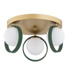 Ceiling lamps spheres - Argon SATURNIA plafond 3 fl. 3x6W (max) opal mat green 6247 - product 2