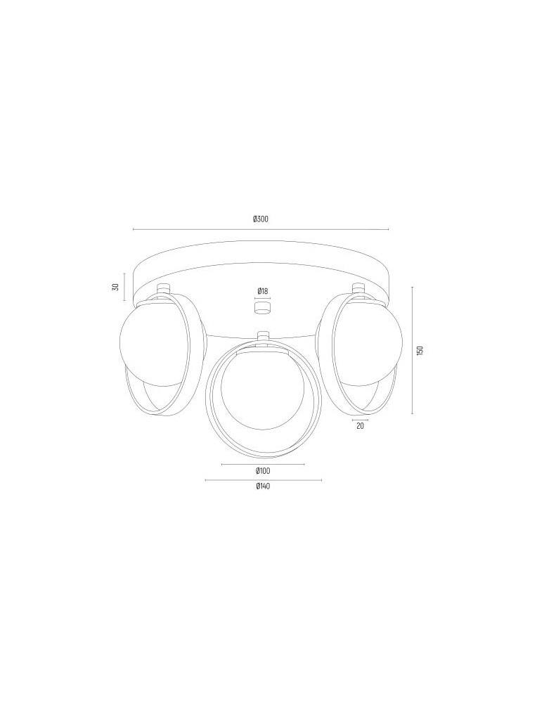 Ceiling lamps spheres - Argon SATURNIA plafond 3 fl. 3x6W (max) opal mat green 6247 - product kolory-swiatla.pl 4