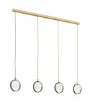 Pendant lamps on a strip - Argon SATURNIA 4 fl. pendant 4x6W (max) opal mat green 1808 - product 1