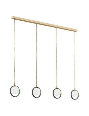 Argon SATURNIA 4 fl. pendant 4x6W (max) opal mat green 1808