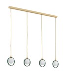 Pendant lamps on a strip - Argon SATURNIA 4 fl. pendant 4x6W (max) opal mat green 1808 - product 2