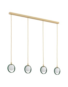 Argon SATURNIA zwis 4 pł. 4x6W (max) opal mat zielony 1808 - produkt 2