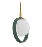 Pendant lamps on a strip - Argon SATURNIA 4 fl. pendant 4x6W (max) opal mat green 1808 - product 3
